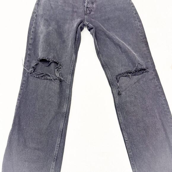 Reformation Cynthia High Rise Straight Jeans Charcoal Black Denim Jeans Size 28 - Picture 4 of 10